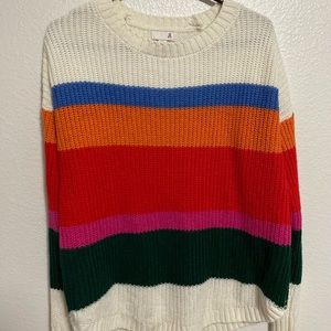 SO Kohls Striped Knit Sweater
